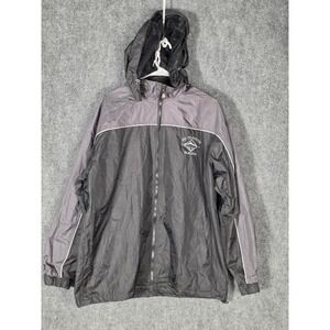 VTG Ketchikan Alaska Graphic Windbreaker Jacket Mens XL Full Zip Hooded Outdoor